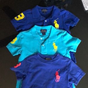 Polo Ralph Lauren brand, size 2T polos and tee.